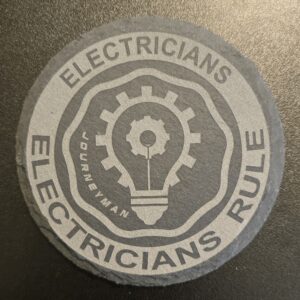 Journeyman Electrician Slate Coaster